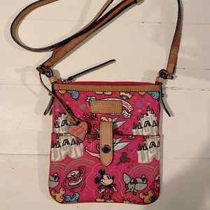 Dooney and Burke Disney Pink Sketch Crossbody